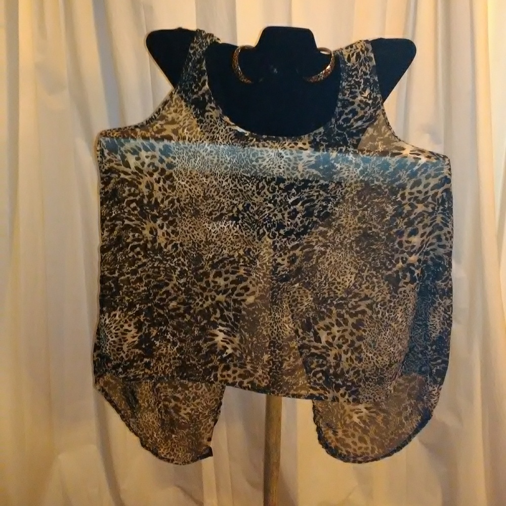 Mileage split back tank top